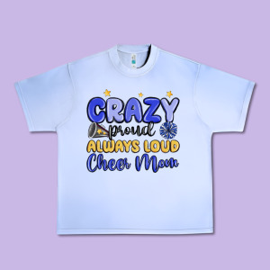 Crazy Proud Always Loud Cheer Mom Urban Heavy Tee Designed By Maliassmallbusiness