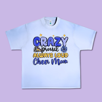 Crazy Proud Always Loud Cheer Mom Urban Heavy Tee Designed By Maliassmallbusiness