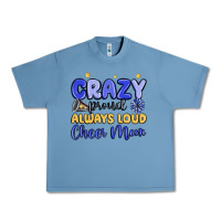 Pebble Blue crazy proud always loud cheer mom Urban Heavy Tee - MaliasSmallBusiness