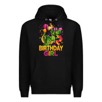 Black 2rd birthday girl t rex pink Premium Hoodie - CowGirlArtShop
