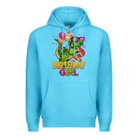 Ocean Blue 2rd birthday girl t rex pink Premium Hoodie - CowGirlArtShop