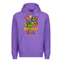 Purple 2rd birthday girl t rex pink Premium Hoodie - CowGirlArtShop