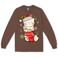 Chestnut christmas cat in Long Sleeve Tee - MaliasSmallBusiness