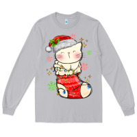 Moon Dust christmas cat in Long Sleeve Tee - MaliasSmallBusiness