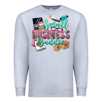 Heather Grey small business baddie Premium Sweatshirt - CowGirlArtShop