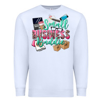 White small business baddie Premium Sweatshirt - CowGirlArtShop