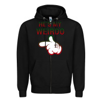 Black He's My Weirdo Galaxy Zipper Hoodie - Bettercallsaul