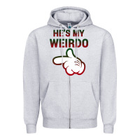 Heather Grey He's My Weirdo Galaxy Zipper Hoodie - Bettercallsaul
