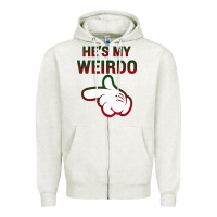 Oatmeal Heather He's My Weirdo Galaxy Zipper Hoodie - Bettercallsaul
