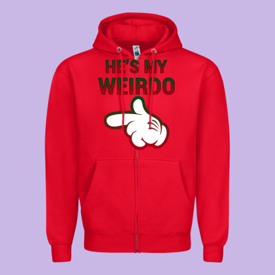 He's My Weirdo Galaxy Zipper Hoodie Designed By Bettercallsaul
