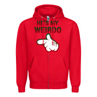 Red He's My Weirdo Galaxy Zipper Hoodie - Bettercallsaul