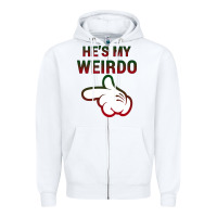White He's My Weirdo Galaxy Zipper Hoodie - Bettercallsaul