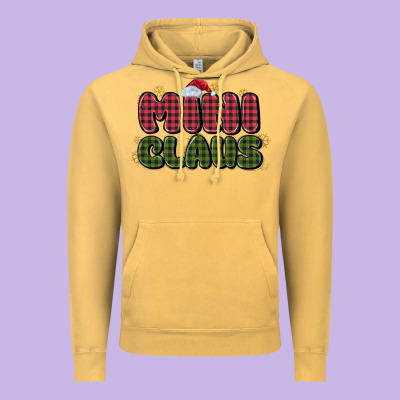 Mini Claus Vintage Hoodie Designed By Maliassmallbusiness