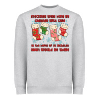 Heather Grey stockings were hung by chimney Heavyweight Sweatshirt - MaliasSmallBusiness