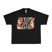 Black stay trippy little hippie Urban Heavy Tee - MaliasSmallBusiness
