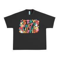 Pigment Black stay trippy little hippie Urban Heavy Tee - MaliasSmallBusiness