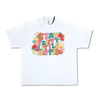White stay trippy little hippie Urban Heavy Tee - MaliasSmallBusiness