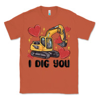 Copper i dig you valentines excavator Classic Tee - MaliasSmallBusiness