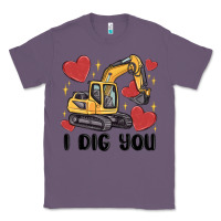Lavender i dig you valentines excavator Classic Tee - MaliasSmallBusiness