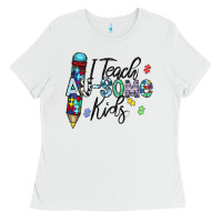 White i teach au some kids Ladies Tee - CowhideDigitalArt