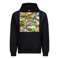 Black Happy Easter Seamless Pattern Urban Hoodie - BundleAndBundleShop