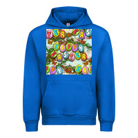 Cobalt Happy Easter Seamless Pattern Urban Hoodie - BundleAndBundleShop