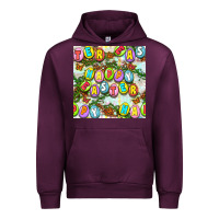 Mauve Wine Happy Easter Seamless Pattern Urban Hoodie - BundleAndBundleShop