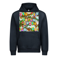 Navy Happy Easter Seamless Pattern Urban Hoodie - BundleAndBundleShop