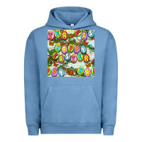Pigment Pebble Blue Happy Easter Seamless Pattern Urban Hoodie - BundleAndBundleShop