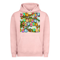 Pigment Salmon Happy Easter Seamless Pattern Urban Hoodie - BundleAndBundleShop