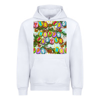 White Happy Easter Seamless Pattern Urban Hoodie - BundleAndBundleShop