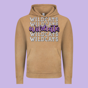 Wildcats Football Vintage Hoodie Designed By Maliassmallbusiness