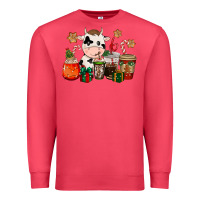Cardinal cow coffee cups christmas Premium Sweatshirt - CowGirlArtShop