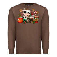 Chestnut cow coffee cups christmas Premium Sweatshirt - CowGirlArtShop