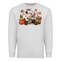 Dove Grey cow coffee cups christmas Premium Sweatshirt - CowGirlArtShop