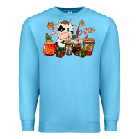 Ocean Blue cow coffee cups christmas Premium Sweatshirt - CowGirlArtShop