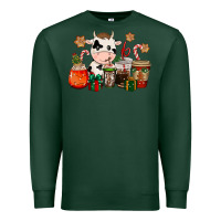 Sports Green cow coffee cups christmas Premium Sweatshirt - CowGirlArtShop
