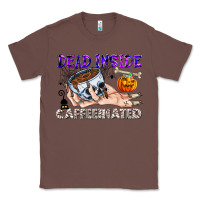Chestnut Dead Inside Caffeinated Classic Tee - CowhideDigitalArt