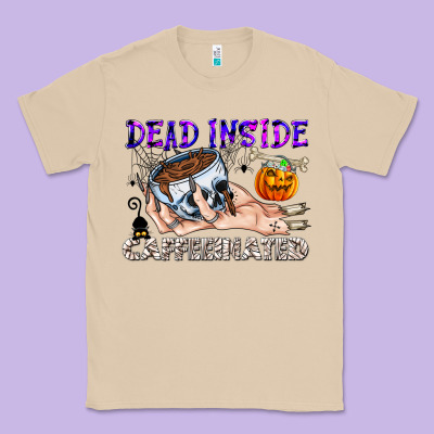 Dead Inside Caffeinated Classic Tee Designed By Cowhidedigitalart