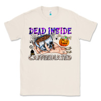 Natural Dead Inside Caffeinated Classic Tee - CowhideDigitalArt