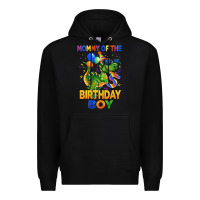 Black mommy of the 5 th birthday boy t rex Premium Hoodie - CowGirlArtShop