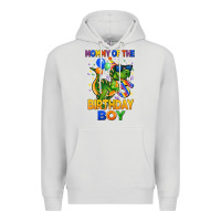 Dove Grey mommy of the 5 th birthday boy t rex Premium Hoodie - CowGirlArtShop