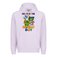 Lilac mommy of the 5 th birthday boy t rex Premium Hoodie - CowGirlArtShop