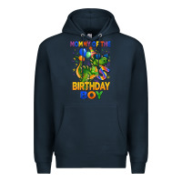 Navy mommy of the 5 th birthday boy t rex Premium Hoodie - CowGirlArtShop