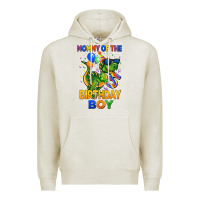 Oatmeal Heather mommy of the 5 th birthday boy t rex Premium Hoodie - CowGirlArtShop
