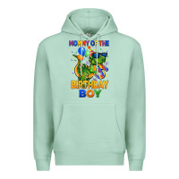Seafoam mommy of the 5 th birthday boy t rex Premium Hoodie - CowGirlArtShop