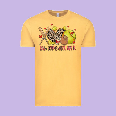 Rub Some Dirt On It Softball Vintage Tee Designed By Maliassmallbusiness