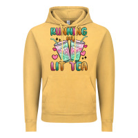 Vintage Mustard running on lit tea Vintage Hoodie - MaliasSmallBusiness