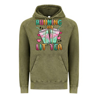 Vintage Olive running on lit tea Vintage Hoodie - MaliasSmallBusiness