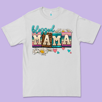 Daisy Blessed Mama Premium Tee Designed By Adodesignshop